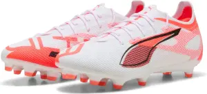 Бутсы Puma ULTRA 5 PRO FG/AG бело-коралловые 108161-01
