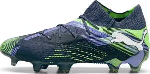 Бутси жіночі Puma FUTURE 7 ULTIMATE FG/AG темно-зелено-салатово-сині 107917-03