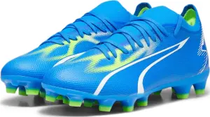 Бутсы женские Puma ULTRA MATCH FG/AG сине-салатовые 107523-03