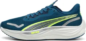 Кроссовки беговые Puma VELOCITY NITRO 3 темно-бирюзово-лаймовые 377748-02