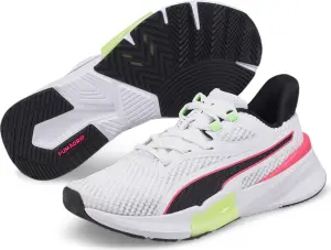 Кросівки для тренувань жіночі Puma PWRFRAME біло-салатово-рожево-чорні 376170-09