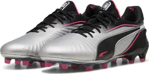 Бутси Puma KING ULTIMATE FG/AG срібно-чорно-рожеві 108303-03