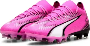 Бути жіночі Puma ULTRA MATCH FG/AG рожево-чорно-білі 107768-01