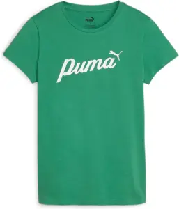 Футболка жіноча Puma ESSENTIALS+ SCRIPT зелена 679315-86