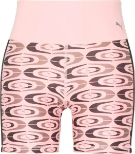 Шорты-тайтсы женские Puma RETRO GLAM розово-серо-черные 523893-62