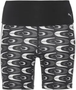 Шорты-тайтсы женские Puma RETRO GLAM черно-серо-белые 523893-01