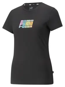Футболка спортивна жіноча Puma чорно-різнокольорова 670502-01