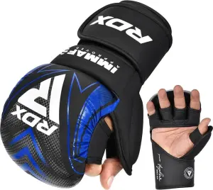 Рукавички MMA RDX GRAPPLING GLOVES SHOOTER IMMAF-1 чорно-сині GSR-IMF-1U