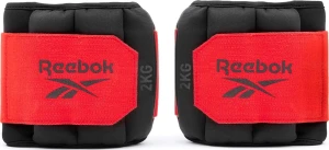 Обтяжувачі для щиколотки Reebok FLEXLOCK ANKLE WEIGHTS чорно-червоні (2 х 2,0 кг) RAWT-11273