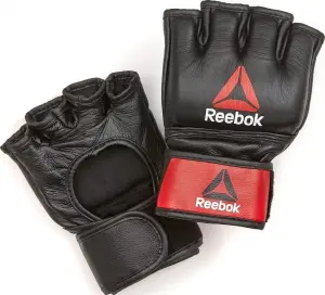 Рукавички для ММА Reebok MMA GLOVES LEATHER чорно-червоні M RSCB-10320RDBK