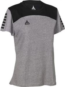 Футболка женская Select Oxford t-shirt серо-черная 625760-224