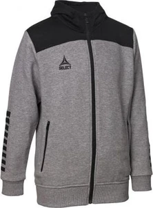 Толстовка Select Oxford zip hoodie серо-черная 625790-880