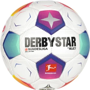 Футбольный мяч Select DERBYSTAR Bundesliga Brillant Mini v23 бело-сине-фиолетовый Размер 1 391471-887