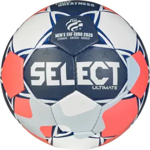 Гандбольний м'яч Select ULTIMATE EHF EURO MEN V26 біло-темно-синьо-червоний Розмір 2 351186-749