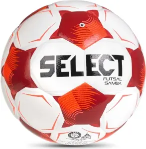 Футзальний м'яч Select FUTSAL SAMBA DB (FIFA BASIC) V26 біло-червоний Розмір 4 106347-008