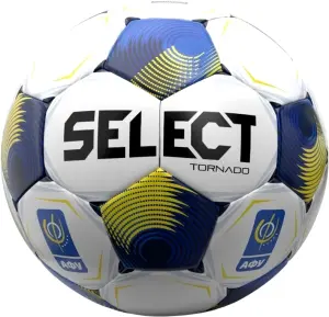Футзальний м'яч Select FUTSAL TORNADO (FIFA BASIC) V26 біло-синьо-жовтий Розмір 4 384347-763