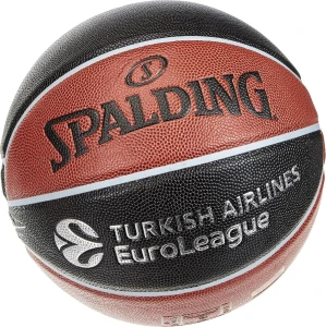 Баскетбольный мяч Spalding EUROLEAGUE TF-500 черно-оранжевый Размер 7 77101Z