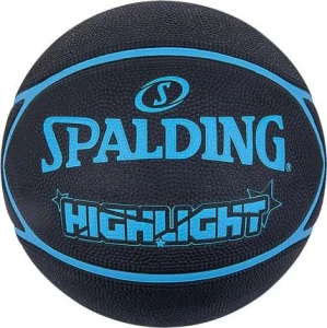 Баскетбольний м'яч Spalding HIGHLIGHT чорно-синій Розмір 7 84356Z