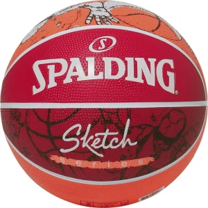 Баскетбольный мяч Spalding SKETCH DRIBLE красно-белый Размер 7 84381Z