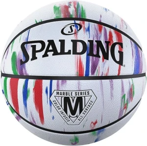 Баскетбольный мяч Spalding MARBLE BALL бело-красно-синий Размер 7 84397Z