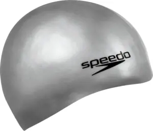Шапочка для плавання Speedo PLAIN MOULDED SILICONE CAP AU срібна 8-709849086