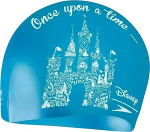 Шапочка для плавання дитяча Speedo SLOGAN PRT CAP JU блакитно-біла 8-08386F301