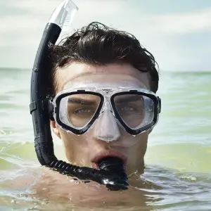 Набір для плавання (маска та трубка) Speedo ADVENTURE MASK & SNORKEL чорний 8-7530332006
