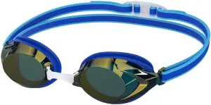 Окуляри для плавання дитячі Speedo JUNIOR VANQUISHER 3.0 MIRROR синьо-золотисто-білі 8-00475115334