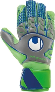 Вратарские перчатки Uhlsport TENSIONGREEN SOFT HN COMP зелено-серо-синие 1011058 01