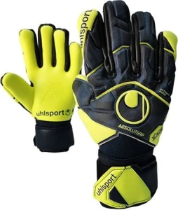Вратарские перчатки Uhlsport ABSOLUTGRIP JR PRO HN #255 желто-сине-черные 1011121 03 2019