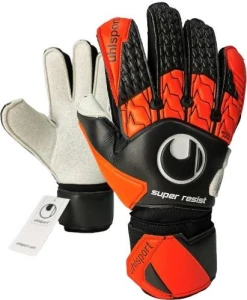 Воротарські рукавички Uhlsport SUPER RESIST оранжево-чорно-білі 1011076 01