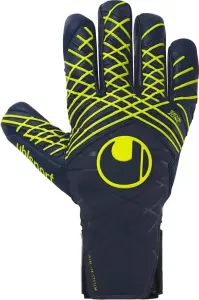 Вратарские перчатки Uhlsport PREDICTION ABSOLUTGRIP HN темно-сине-лимонные 1011333 01