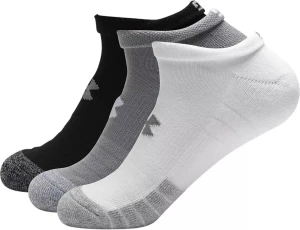 Шкарпетки Under Armour HEATGEAR NO SHOW 3PK біло-сіро-чорні (3 пари) 1346755-035