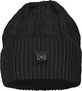 Шапка жіноча Under Armour HALFTIME CABLE KNIT BEANIE чорна 1379995-001