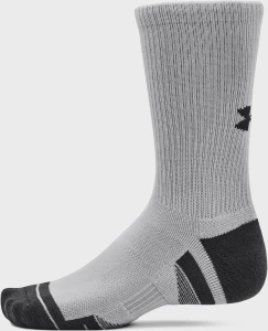 Шкарпетки Under Armour PERFORMANCE TECH 3PK CREW чорно-сіро-білі (3 пари) 1379512-011