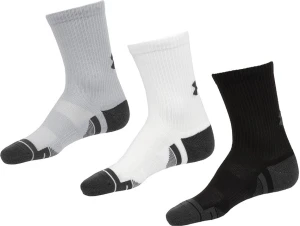 Шкарпетки Under Armour PERFORMANCE TECH 3PK CREW чорно-сіро-білі (3 пари) 1379512-011