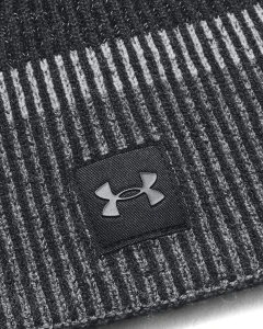 Шапка Under Armour LAUNCH REFLECTIVE BEANIE чорно-сіра 1386648-001