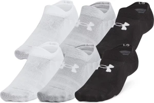 Шкарпетки Under Armour UNISEX ESSENTIAL ULTRA 6PK LOW SOCKS чорні, сірі, білі (6 пар) 1386240-002