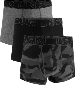 Труси (боксерки) Under Armour PERFORMANCE TECH PRINTED 3IN BOXERJOCK сірі, чорні, камуфляжні (3 пари) 1383883-001