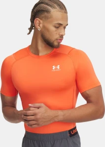 Футболка компрессионная Under Armour HEATGEAR SHORT SLEEVE оранжевая 1361518-847