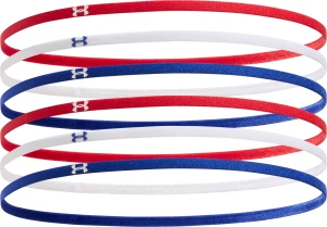 Пов'язки на голову Under Armour MINI ELASTIC 6-PACK HEADBANDS червоні, білі, сині (6 штук) 1389932-600