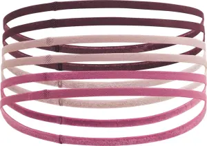 Пов'язки на голову Under Armour MINI ELASTIC 6-PACK HEADBANDS світло-рожеві, рожеві, бордові (6 штук) 1389932-602