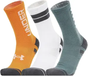 Шкарпетки Under Armour PERFORMANCE TECH 3PK CREW SOCKS помаранчеві, білі, м'ятні (3 пари) 1379515-587