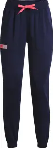 Спортивные штаны женские Under Armour ARMOUR MIXED MEDIA темно-сине-розовые 1365877-410