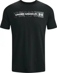 Футболка Under Armour CAMO CHEST STRIPE черно-темно-серая 1376830-002