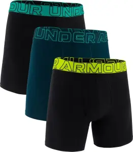 Труси (боксерки) Under Armour PERFORMANCE COTTON 6IN 3-PACK BOXERJOCK чорні, темно-бірюзові (3 штуки) 1383889-007