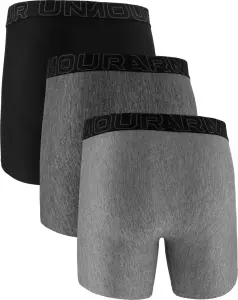 Труси (боксерки) Under Armour PERFORMANCE TECH 6IN 3-PACK BOXERJOCK сірі, чорні (3 штуки) 1383878-035