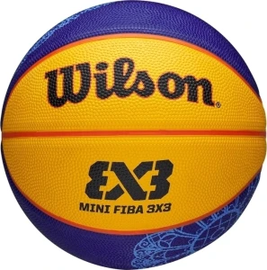Баскетбольний м'яч Wilson FIBA 3X3 MINI BSKT PARIS 2024 синьо-чорний Розмір 3 WZ3015101XB3