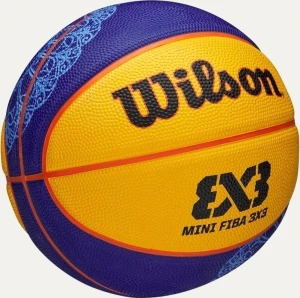 Баскетбольний м'яч Wilson FIBA 3X3 MINI BSKT PARIS 2024 синьо-чорний Розмір 3 WZ3015101XB3