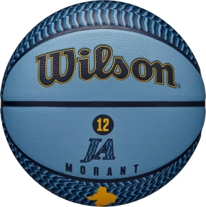 Баскетбольний м'яч Wilson NBA PLAYER ICON OUTDOOR JA MORANT блакитно-темно-синій Розмір 7 WZ4016901XB7